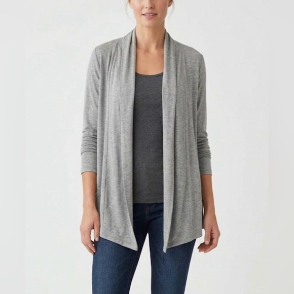 Coldwater Creek Sweaters - Coldwater Creek Heather Grey Open Front Cardigan - NWOT Cotton/Modal Size XS